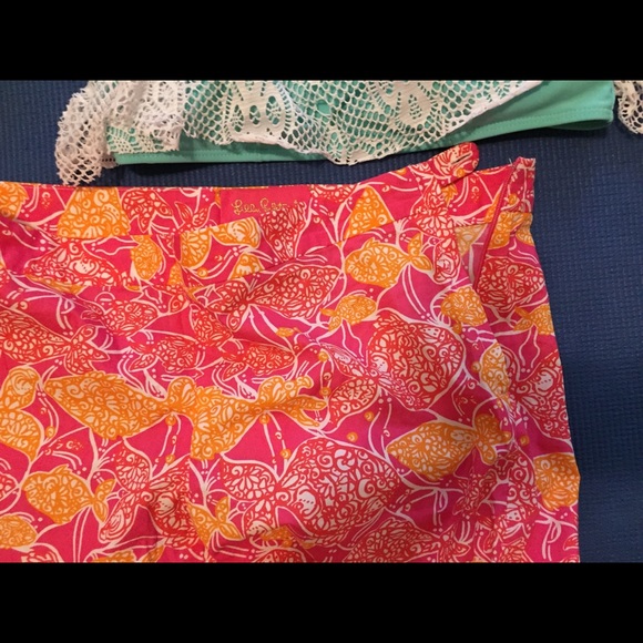 Lilly Pulitzer light cotton wide leg pants - Picture 7 of 7